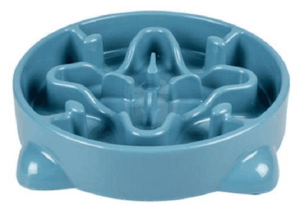 Miska DUVO+ na pomalé jedenie, modrá 700ml - M - 25,5x25,5x5cm