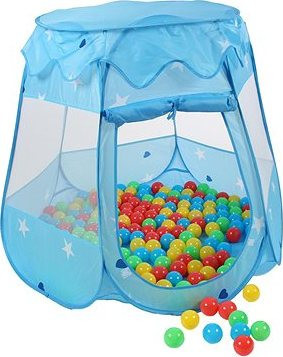 Kiduku Detský hrací stan s loptičkami Modrý