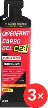 Enervit Carbo Gel C2:1 3× 60 ml, pomaranč