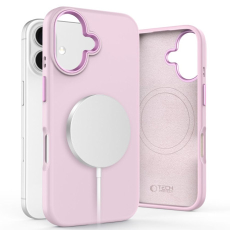 Tech-Protect Silicone Pure MagSafe kryt na iPhone 16, ružový
