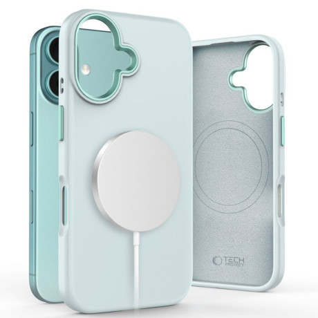 Tech-Protect Silicone Pure MagSafe kryt na iPhone 16, modrý