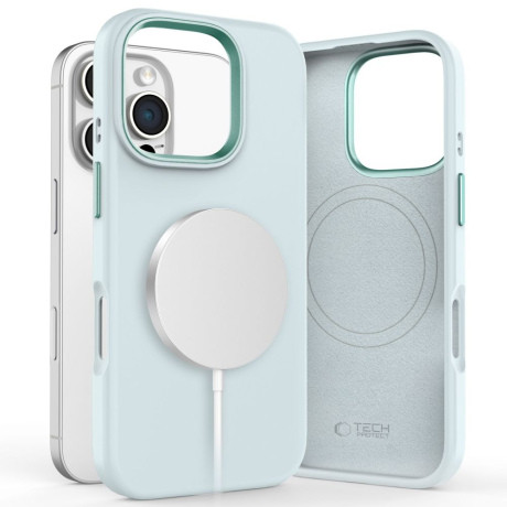 Tech-Protect Silicone Pure MagSafe kryt na iPhone 16 Pro, modrý