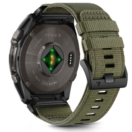 Tech-Protect Nylon Classic remienok na Garmin Fenix 5 / 6 / 6 Pro / 7 / 8 47mm / E, olive