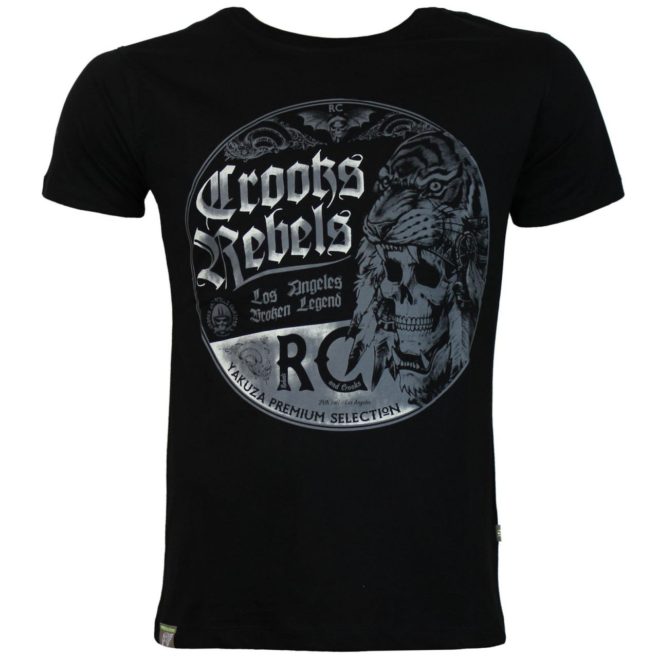 Tričko Yakuza Premium Crook Rebels - čierne, 4XL