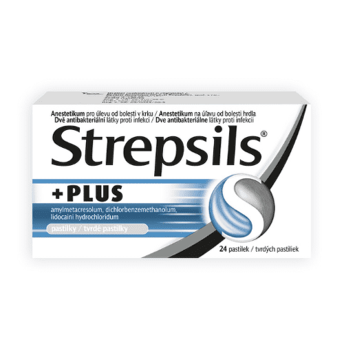 STREPSILS Plus 24 tvrdých pastiliek