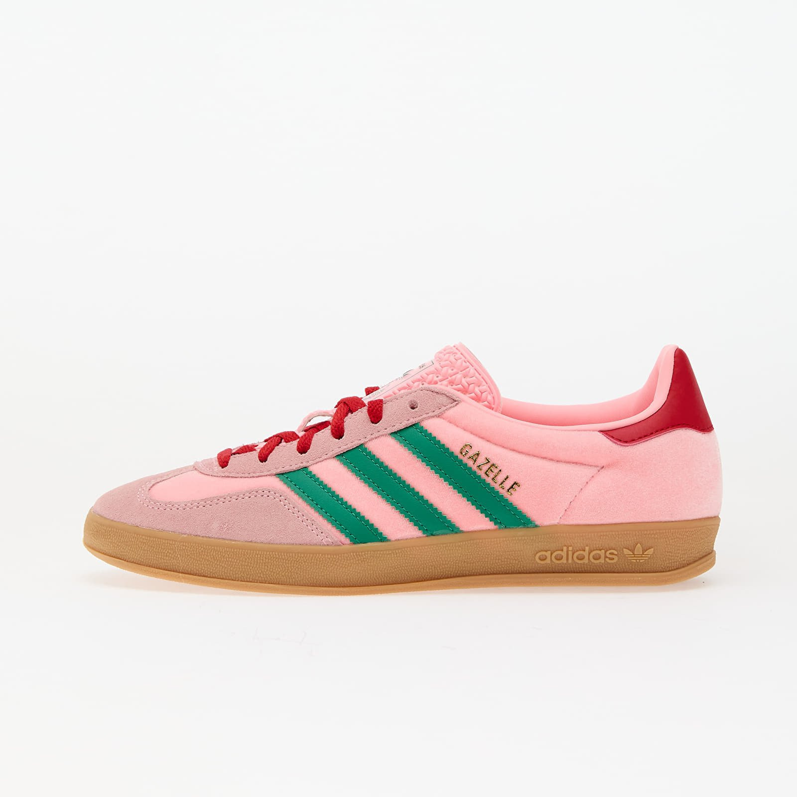 Tenisky adidas Gazelle Indoor W Court Green/ Glow Pink/ Gum 3 EUR 36 2/3