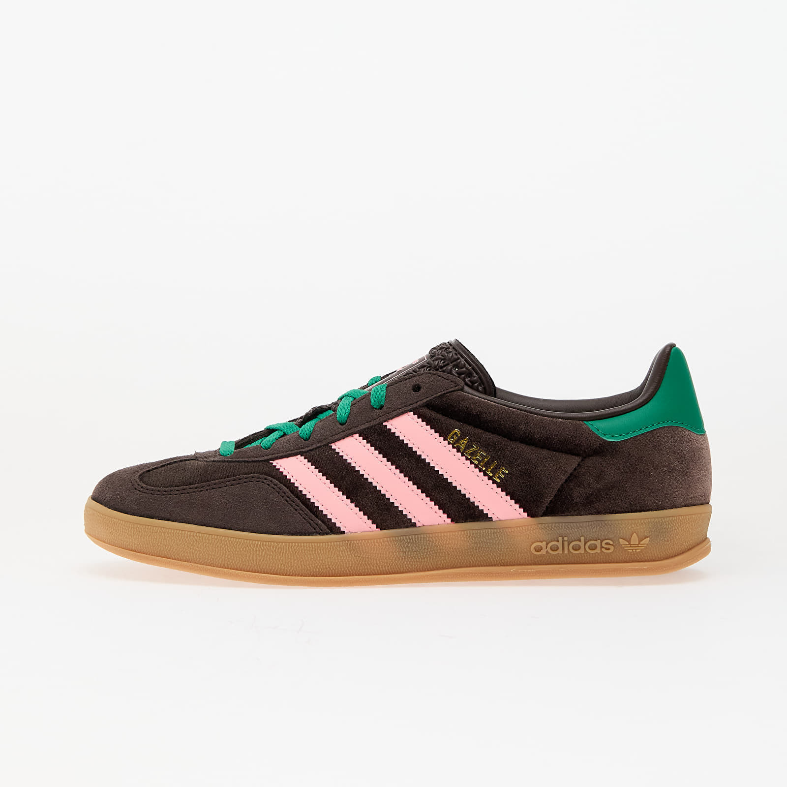 Tenisky adidas Gazelle Indoor W Dark Brown/ Glow Pink/ Court Green EUR 37 1/3