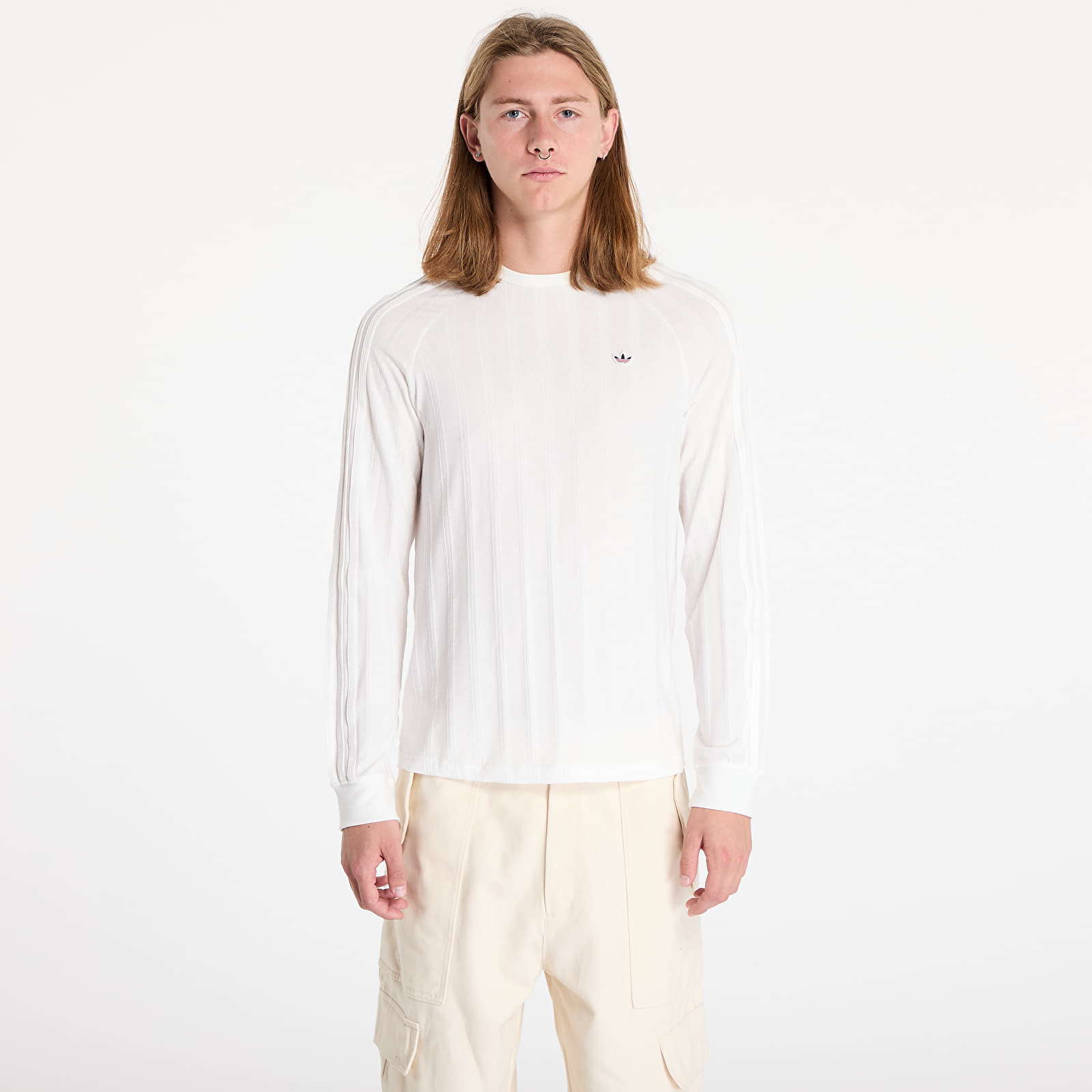 Tričko adidas x Clot Rib Long Sleeve Tee Core White/ Core White M