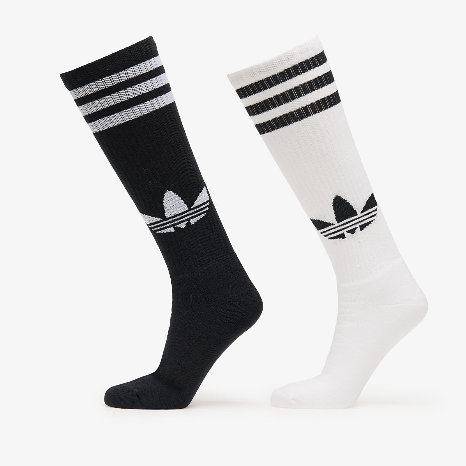 adidas Knee Sock 2-Pack White/ Black L