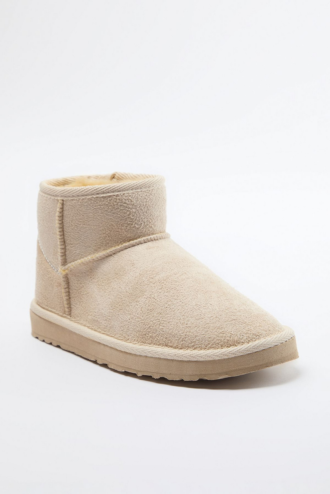 Trendyol Beige Plain Flatform Low Heel Women's Boots