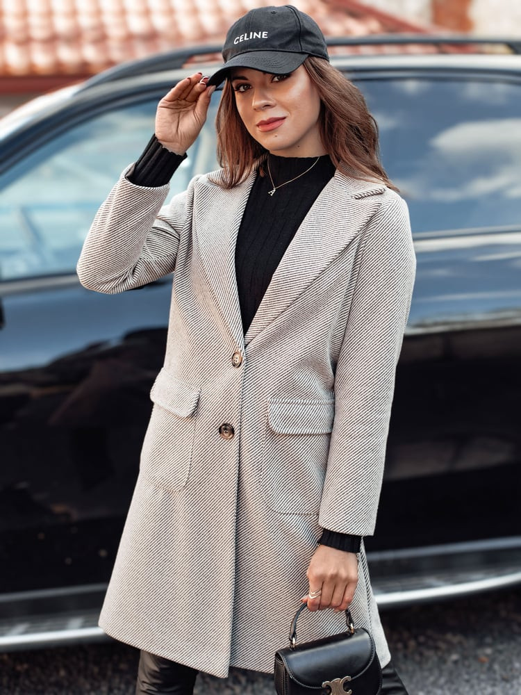 Płaszcz damski oversize MODELOVA długi brązowy Dstreet