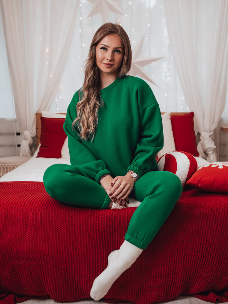 Komplet damski dresowy ARIELLA PREMIUM zielony Dstreet