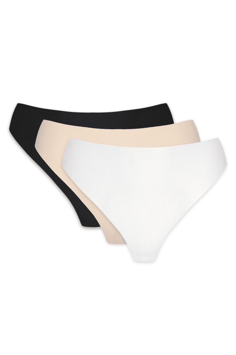 Gorteks Blanca seamless thong with lace back triple pac