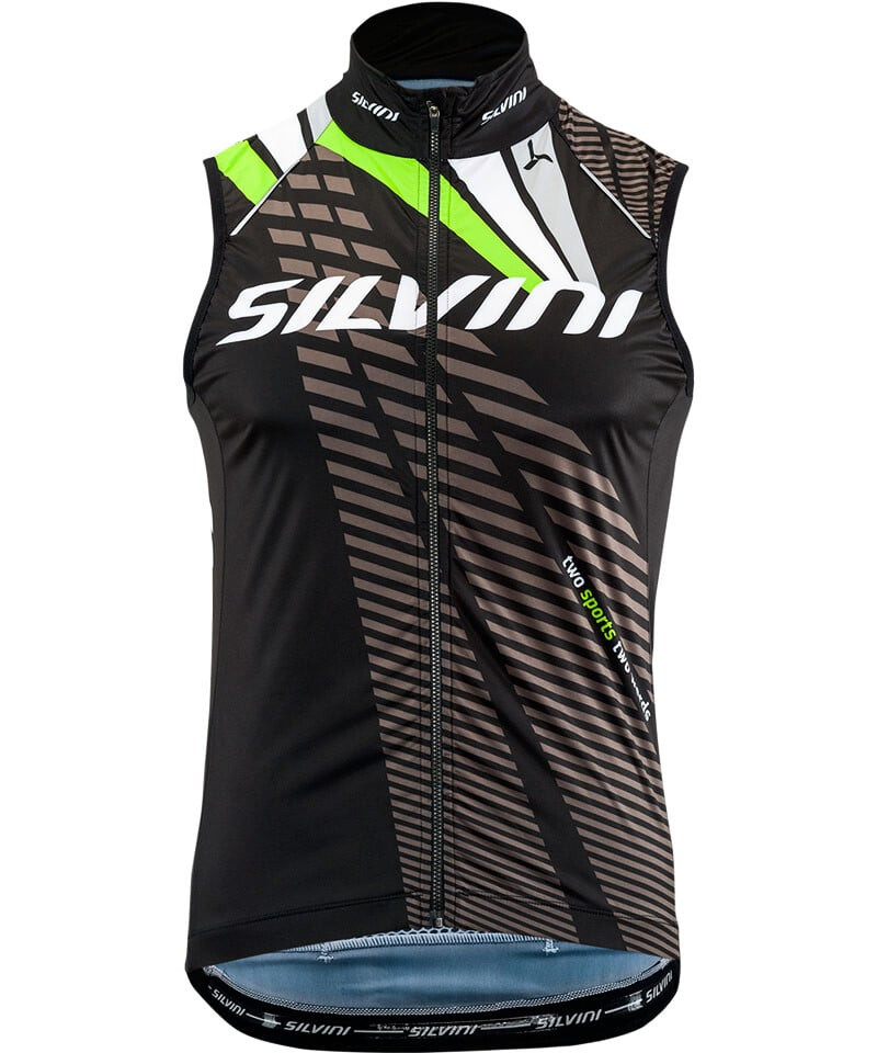 Men's vest Silvini Team MJ1404 black/green S