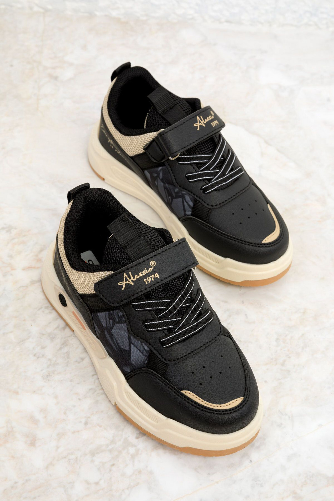 Soho Black-Beige Kids Sneaker 19644