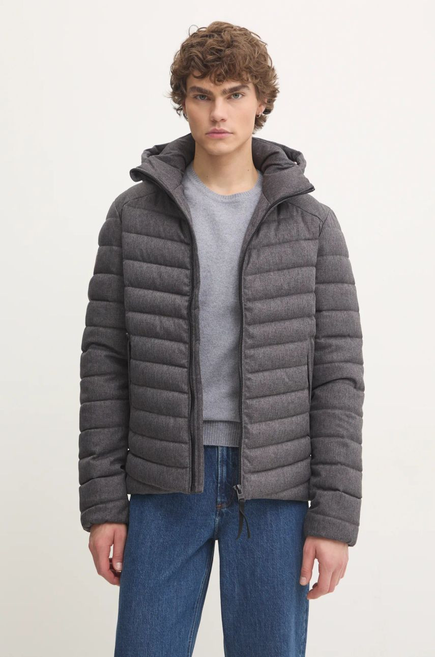 Bunda Superdry pánska, šedá farba, zimná, M5011914A-70Q