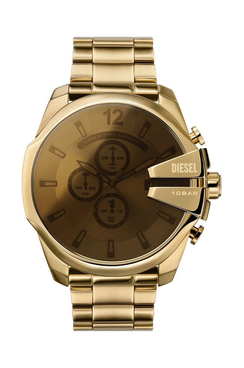 Hodinky Diesel Mega Chief Chronograph pánske, zlatá farba, DZ4662