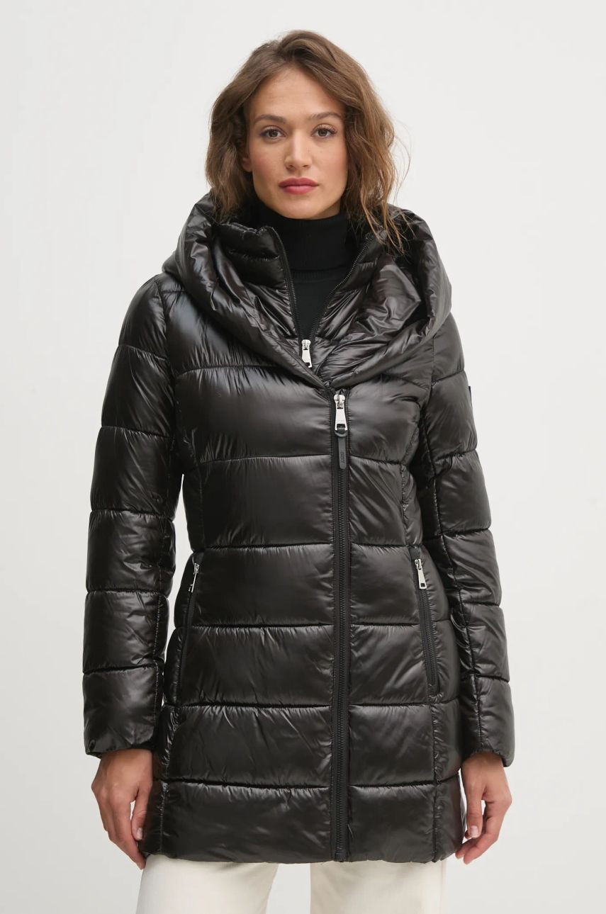 Bunda Dkny dámska, čierna farba, zimná, DLEMPU99