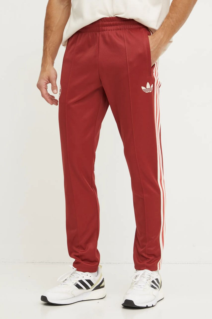 Tepláky adidas Originals FC Bayern Munchen červená farba, vzorované, IY0048