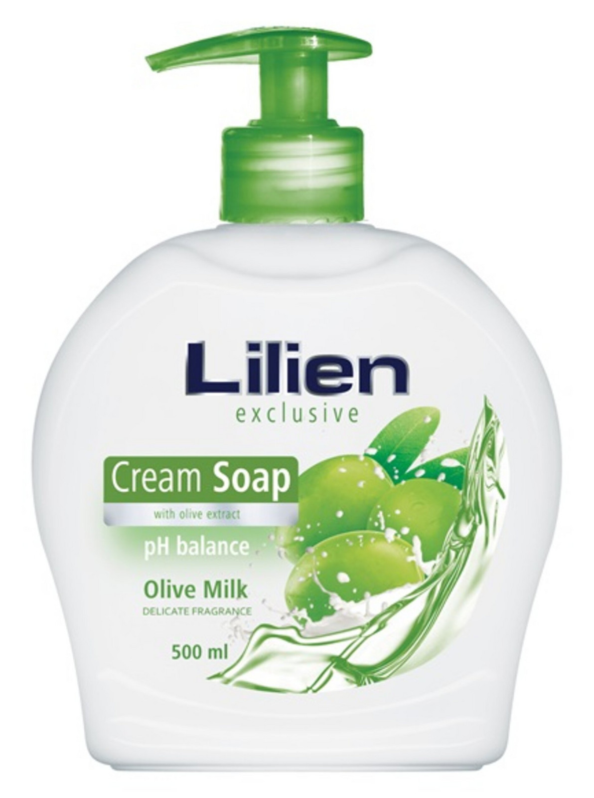 Lilien krémové tekuté mydlo s dávkovačom - Oliva 500 ml
