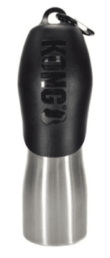 KONG fľaša na vodu nerezová pre psa, čierna 740ml