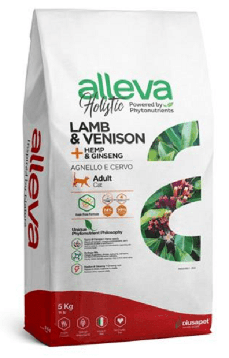 Alleva HOLISTIC cat adult lamb & venison & cannabis sativa & gingseng granule pre mačky 5kg