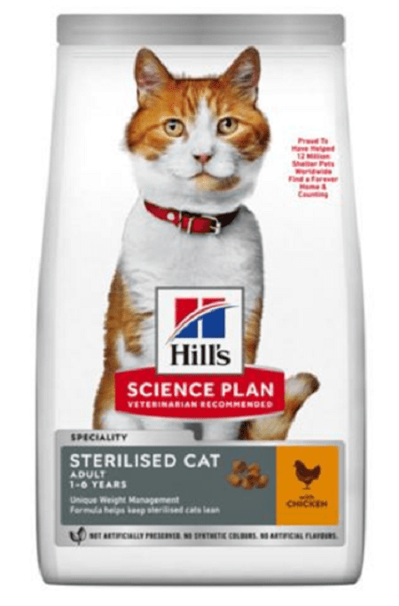 HILLS SP Fe Adult Sterilised Chicken granule pre mačky 3kg