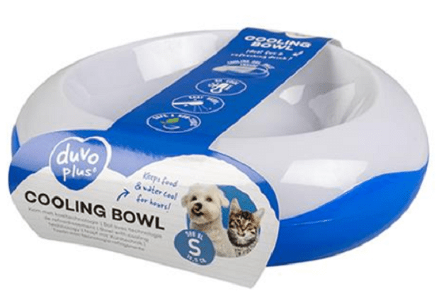 DUVO+ chladiaca miska pre psy, bielo/modrá, S priemer 19,5cm