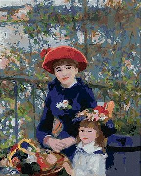 Diamondi – Diamantové maľovanie – DVE SESTRY NA TERASE (PIERRE-AUGUSTE RENOIR), 40 × 50 cm, vypnuté plátno na rám