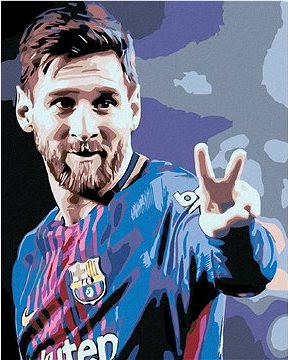 Diamondi – Diamantové maľovanie - MESSI V DRESE, 40 × 50 cm, Vypnuté plátno na rám