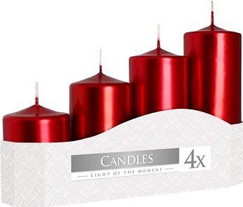 BISPOL Adventná Stupňovitá Metalická Červená 105 g/135 g/170 g/200 g