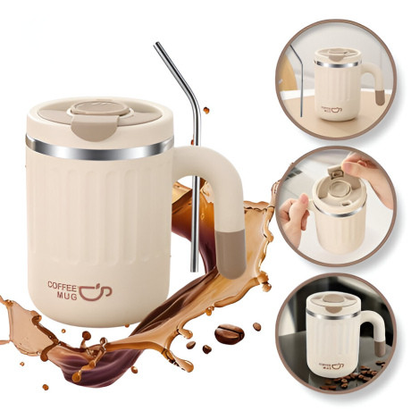 Livefy termohrnček Coffee 480ml, béžový
