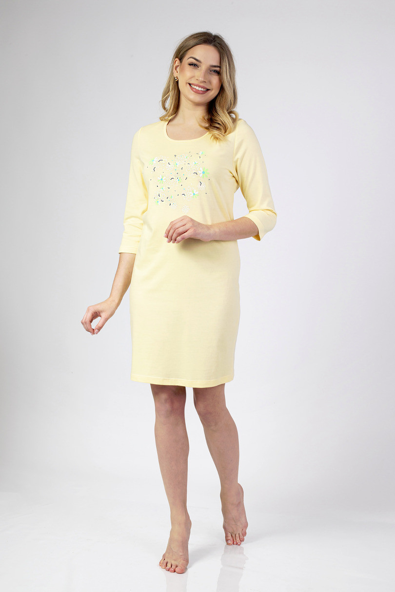 Dámska nočná košeľa Regina 138 3/4 2XL-4XL Z25 modrá 3xl
