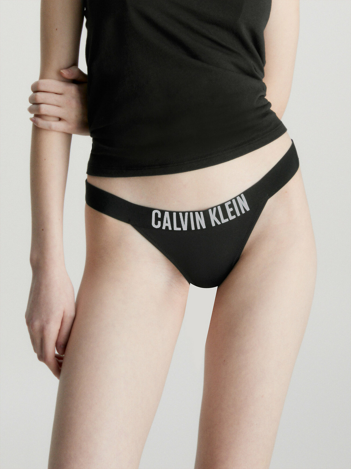 Dámske plavkové nohavičky KW0KW01984 BEH black - Calvin Klein XS