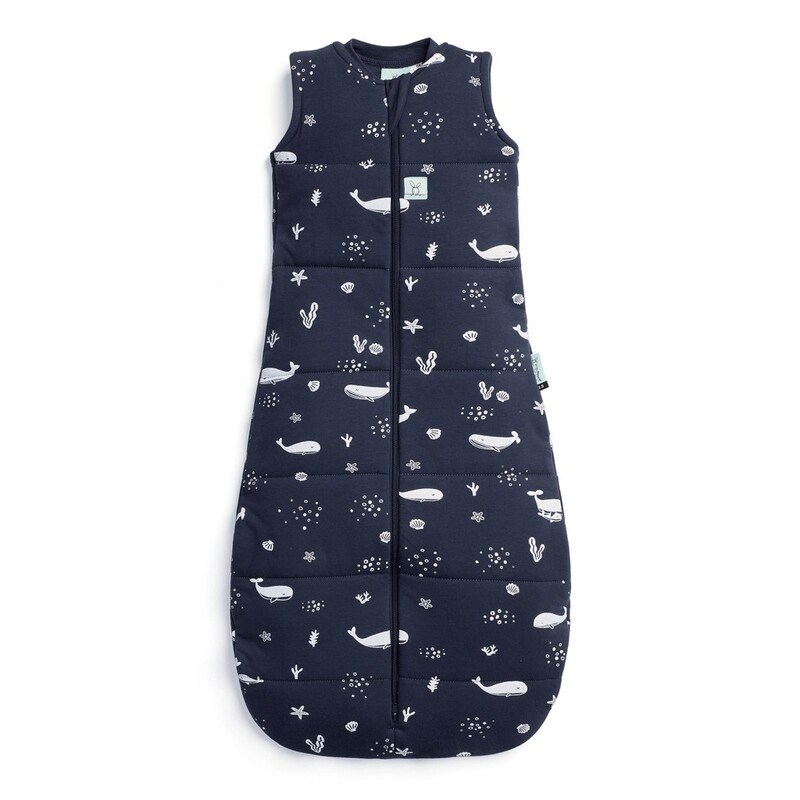 ERGOPOUCH - Vak na spanie organická bavlna Jersey Whale 3-12 m, 6-10 kg, 2,5 tog