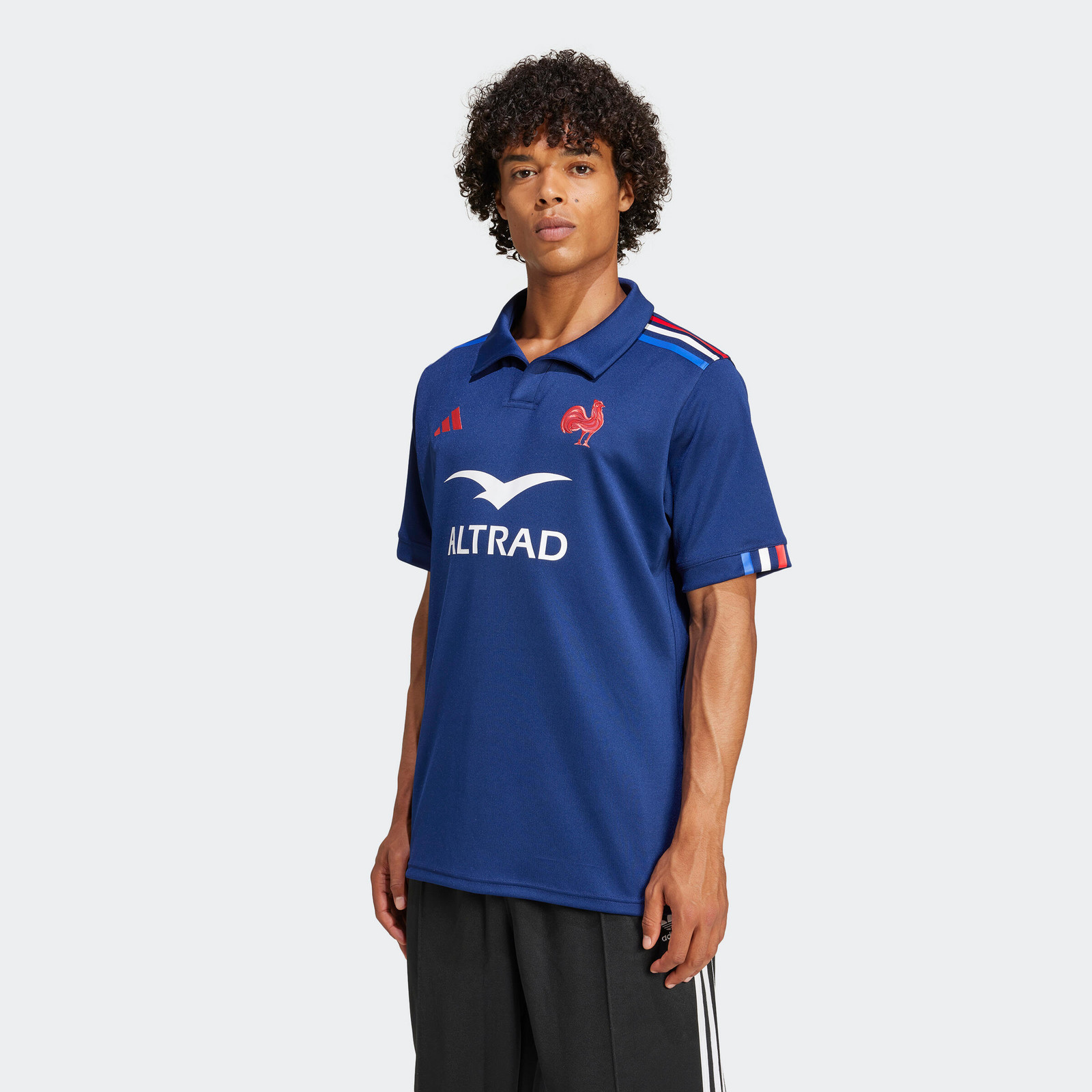 Dres na ragby pre dospelých FFR XV Francúzsko 2024/2025 vo verzii replica, modrý
