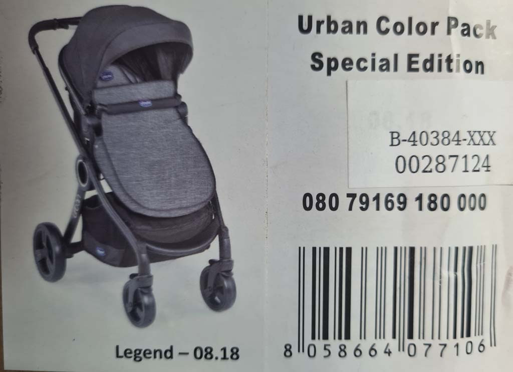 CHICCO Strieška + polstrovanie + nánožník ku kočíku Urban Special Edition - Legend