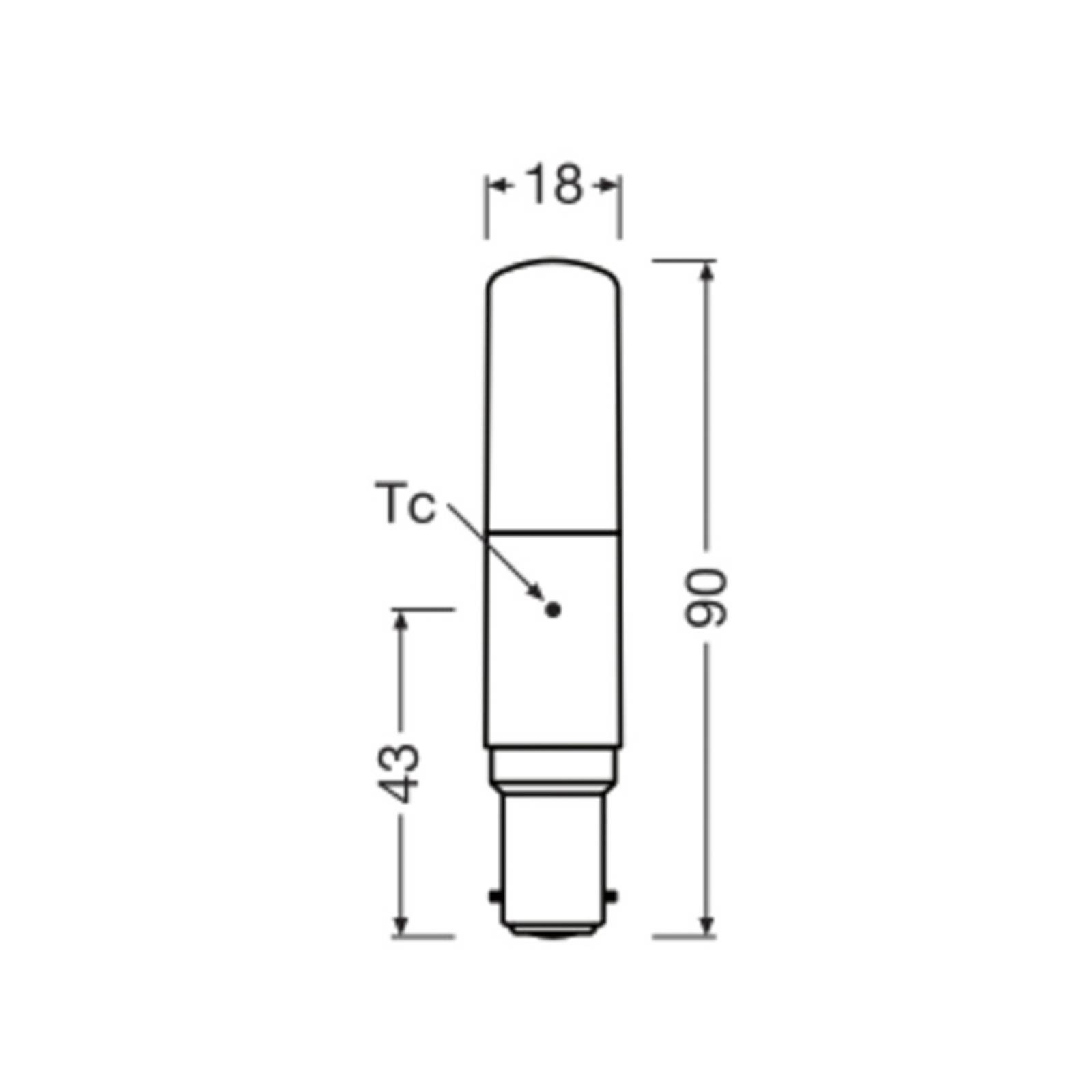 Žiarovka OSRAM LED Special T, B15d, 8 W, 2 700 K, tl.
