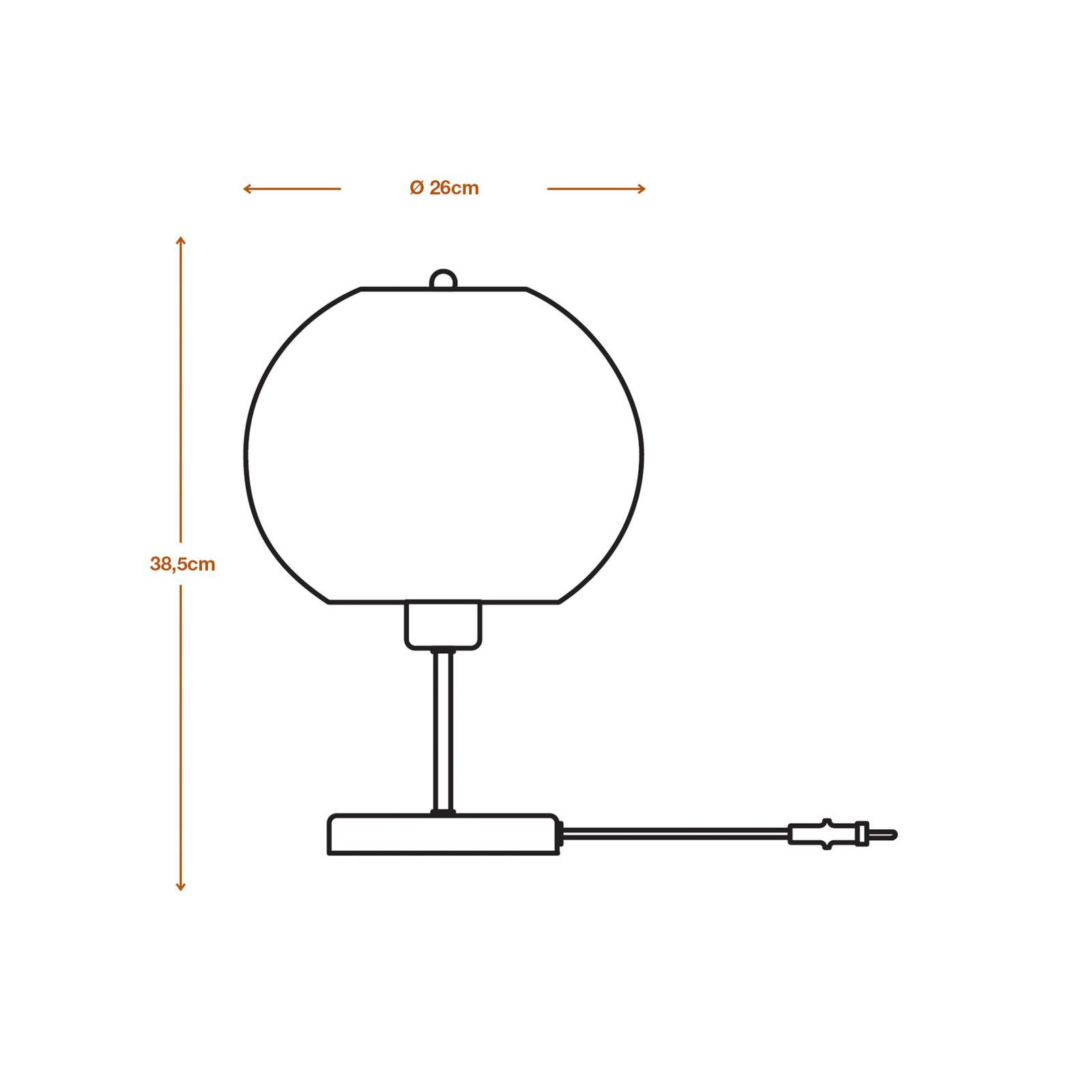 LEDVANCE Guľová stolová lampa, hnedá, vlnitá lepenka, oceľ, E27
