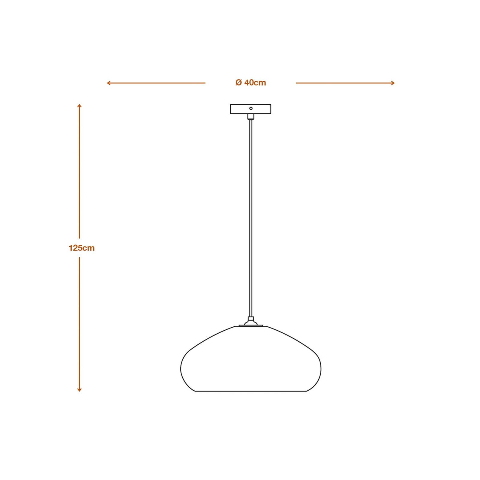 LEDVANCE Závesné svietidlo Drop, Ø 40 cm, hnedá farba, vlnitá lepenka, E27