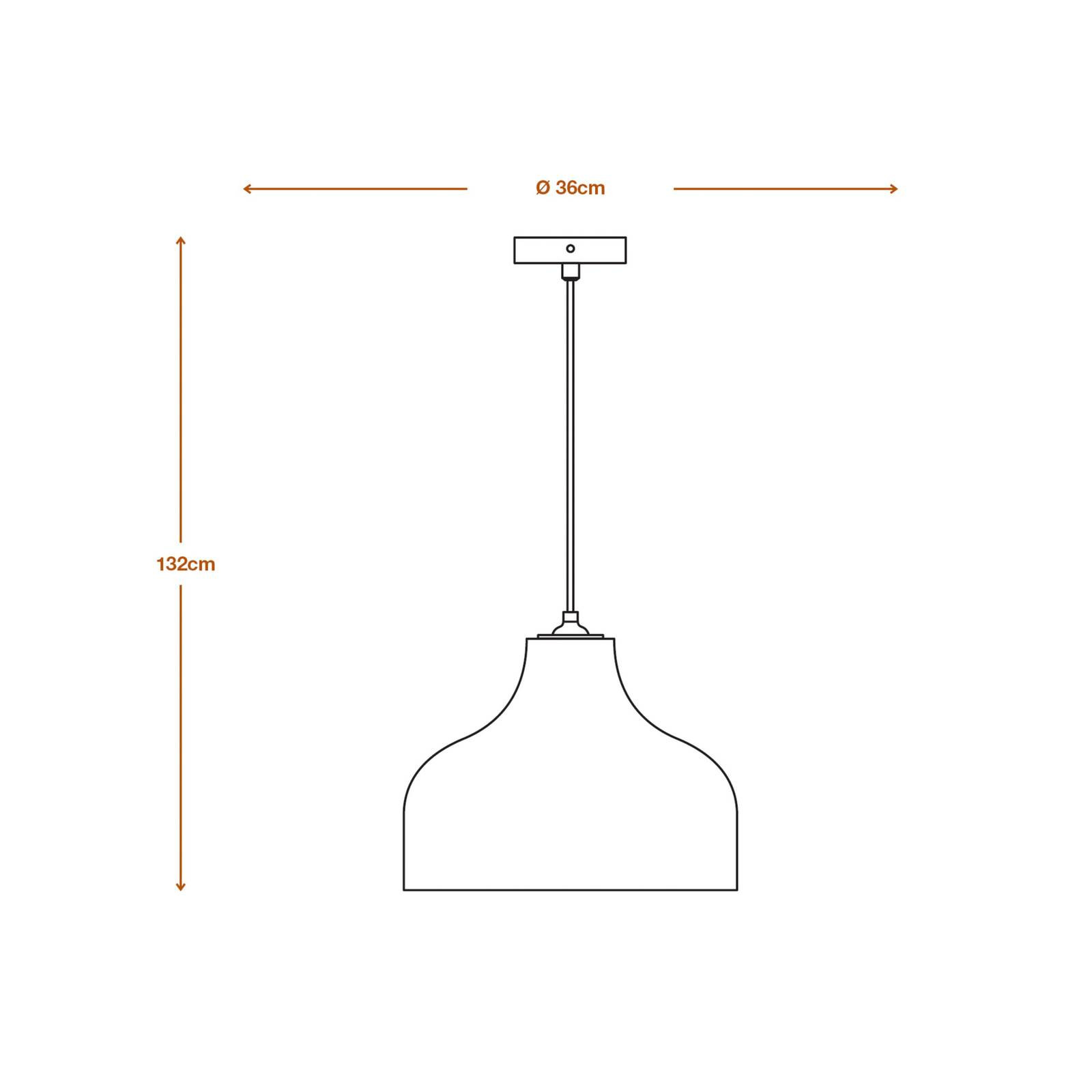 LEDVANCE Závesné svetlo na klobúk, Ø 36 cm, hnedá farba, vlnitá lepenka