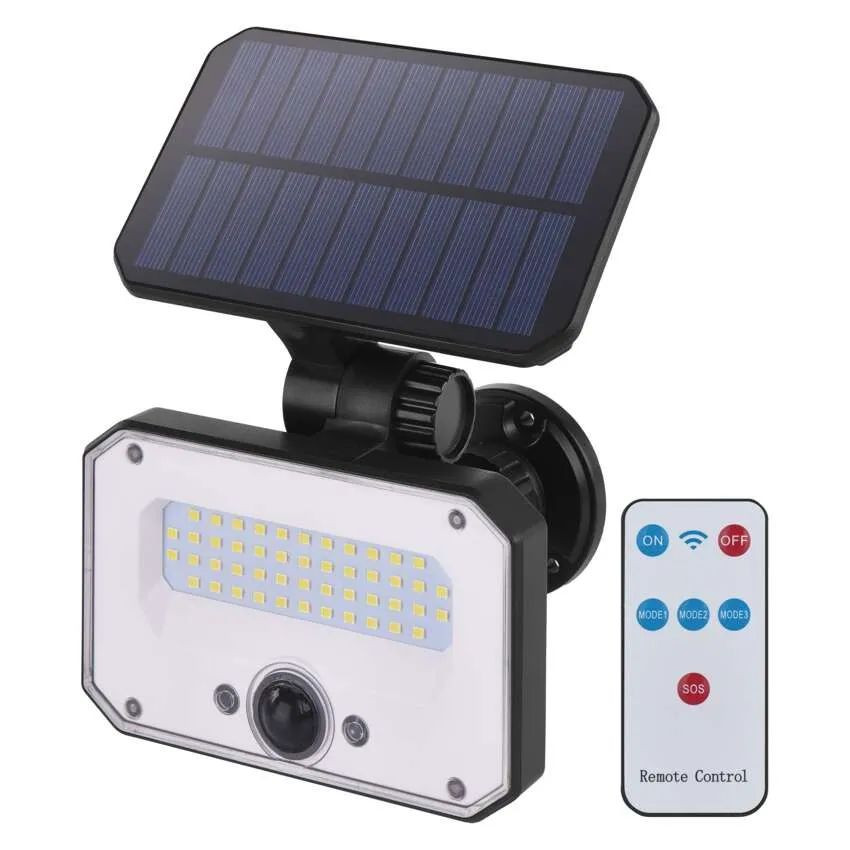 EMOS LED solárny reflektor s pohybovým čidlom a diaľkovým ovládaním Farba svetla: Teplá biela ZG131S