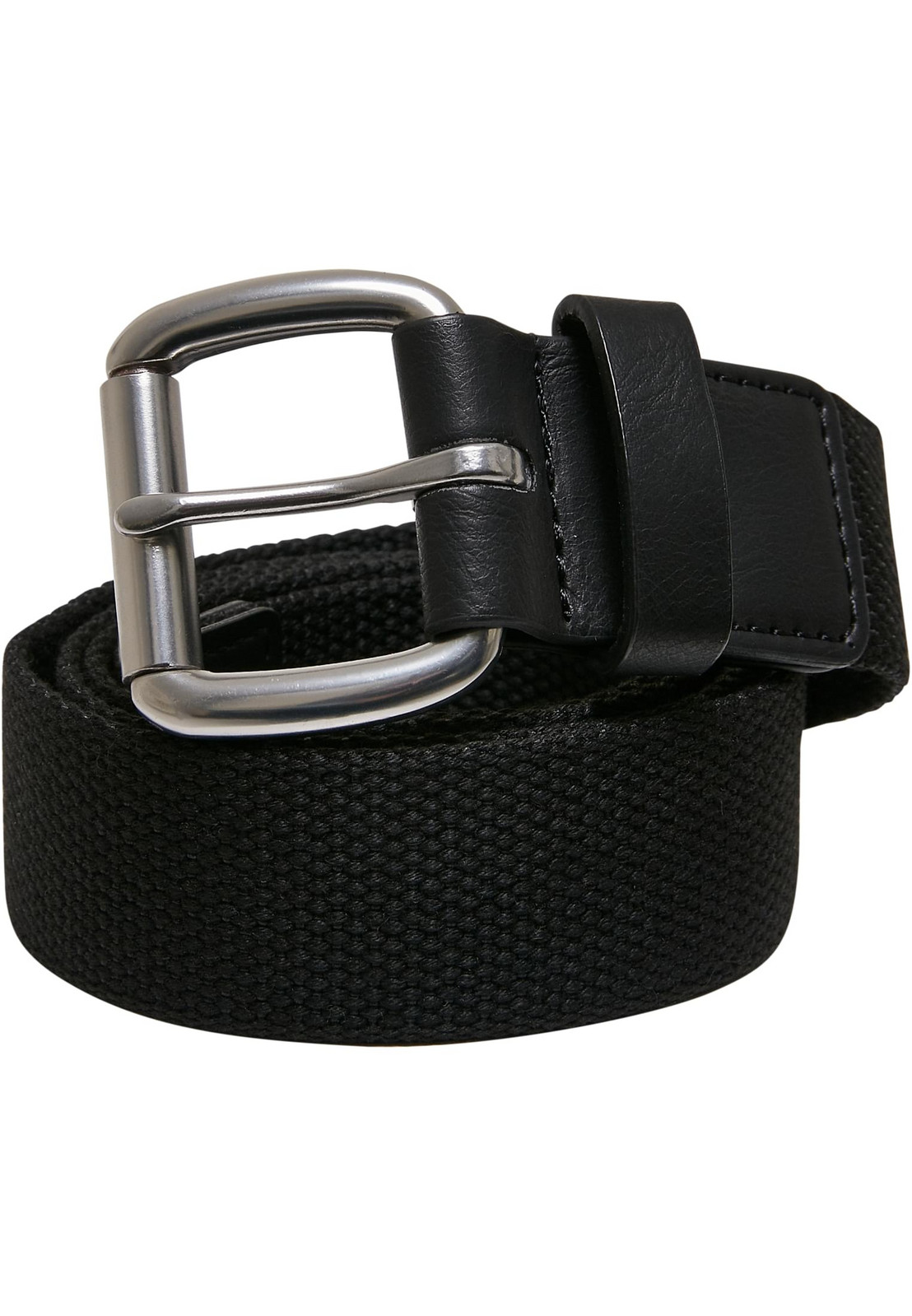 Canvas belt with loops black