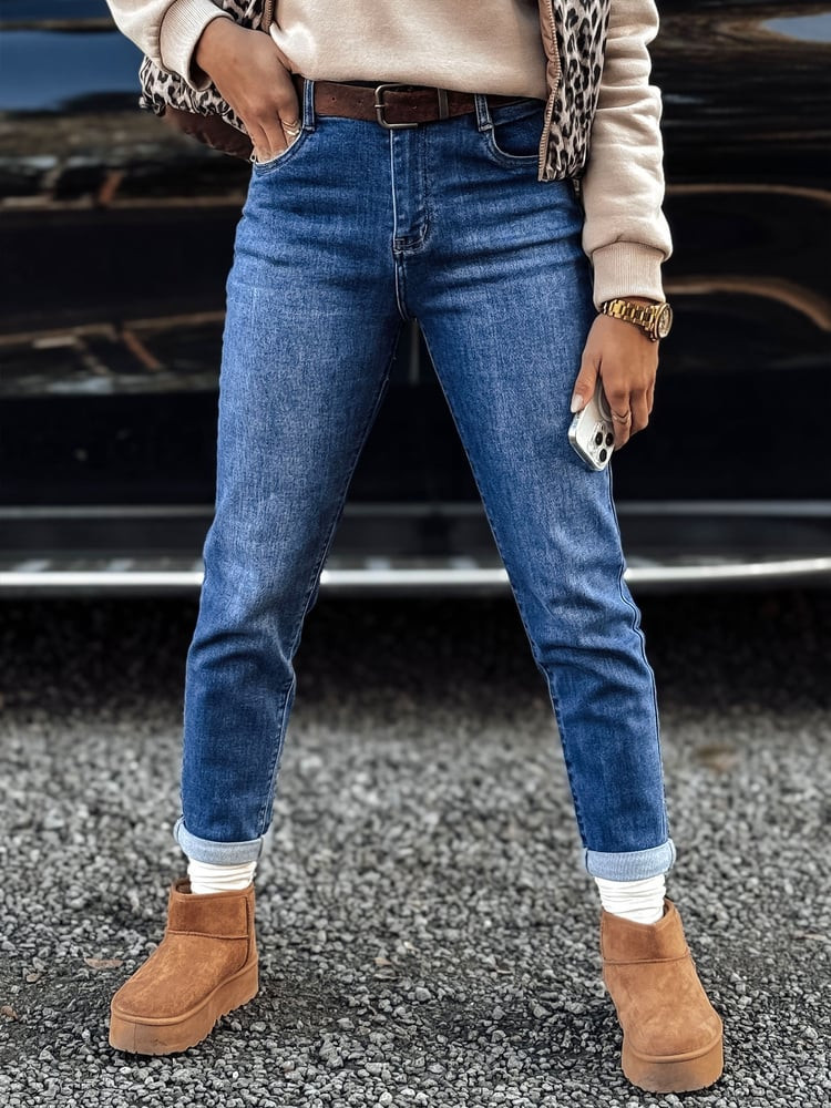 Spodnie damskie CASUALUXI jeansowe niebieskie Dstreet