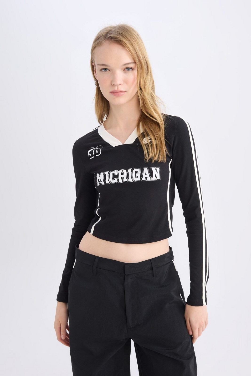 DEFACTO Coool Fitted Printed Long Sleeve T-Shirt
