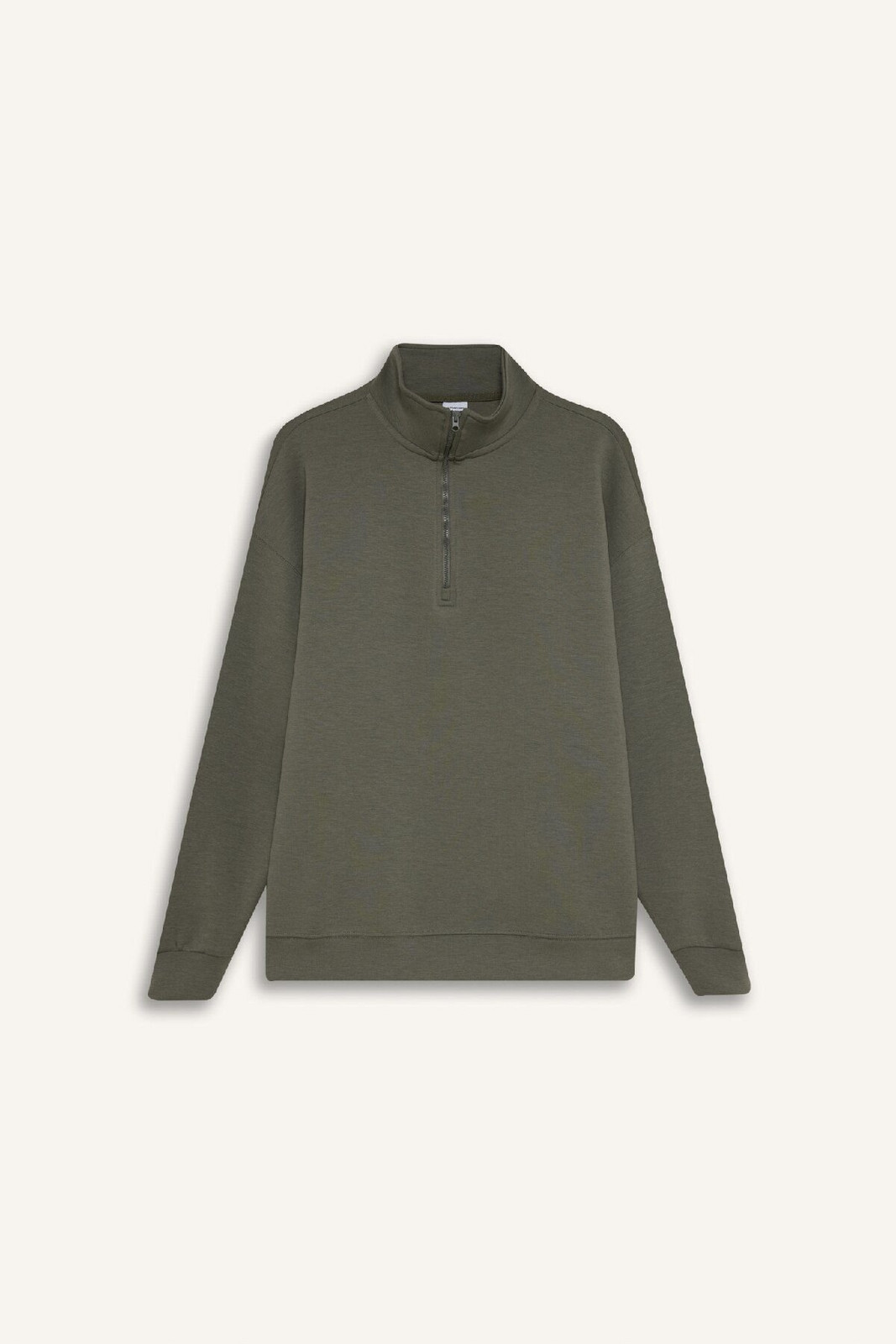 DEFACTO Fit Oversize Wide Mold Stand Collar Sportsman Sweatshirt