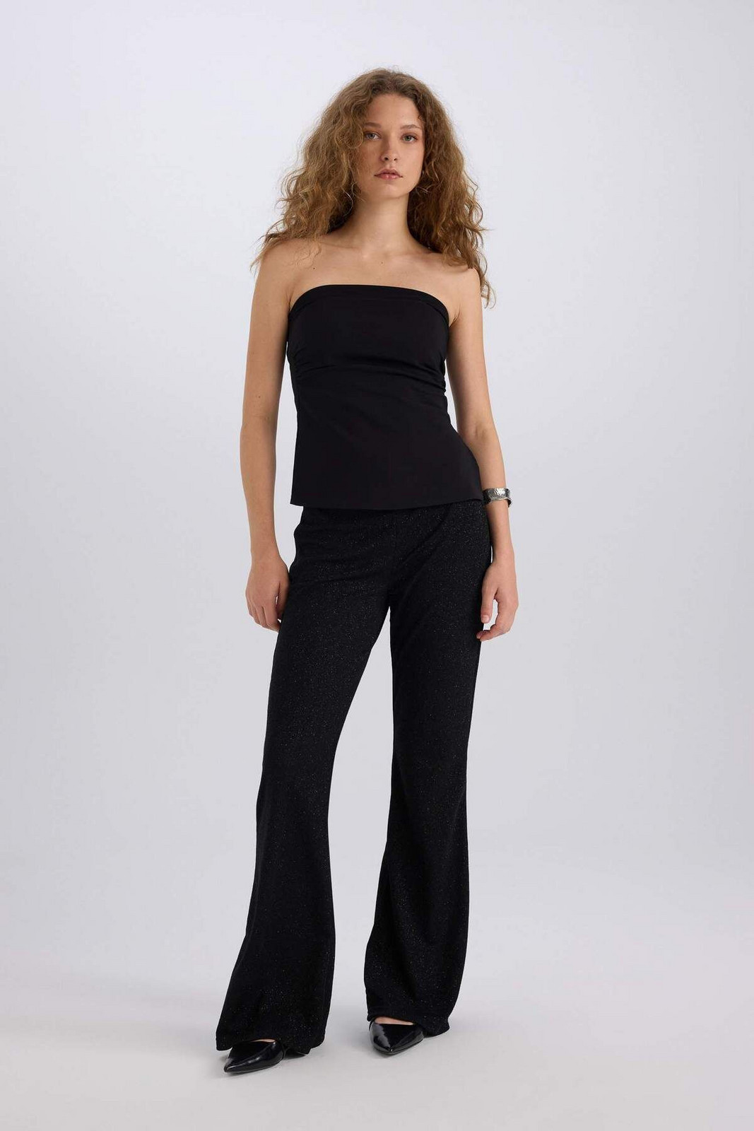 DEFACTO Dfc - Flare Fit Straight Leg Long Length Wrap Pants