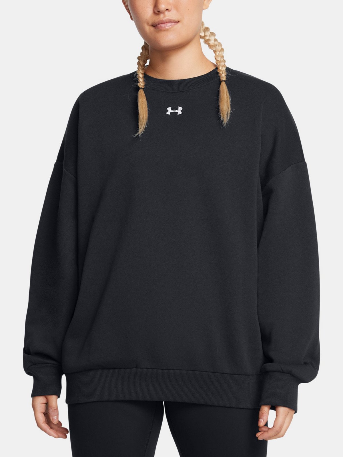 Women's Under Armour Rival Fleece OS Crew-BLK sweatshirt - Women's