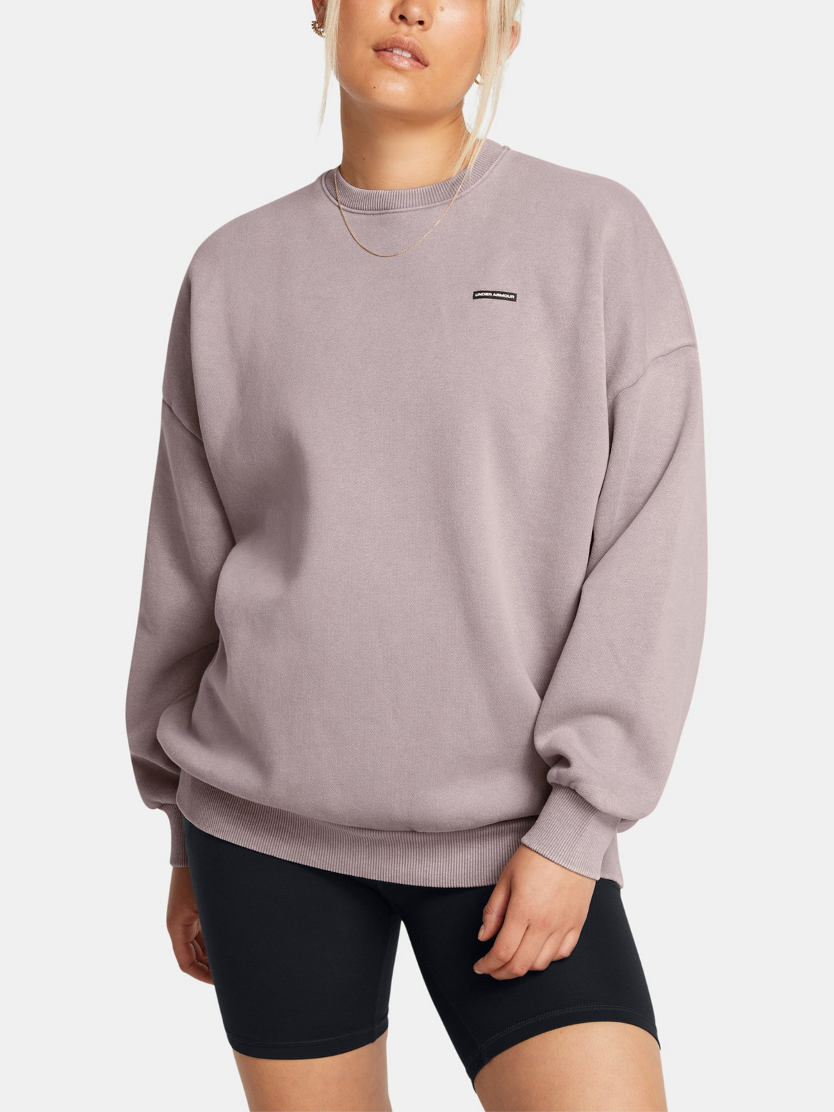 Women's sweatshirt Under Armour UA Icon HWT Flc OS Crew-GRY - Women's