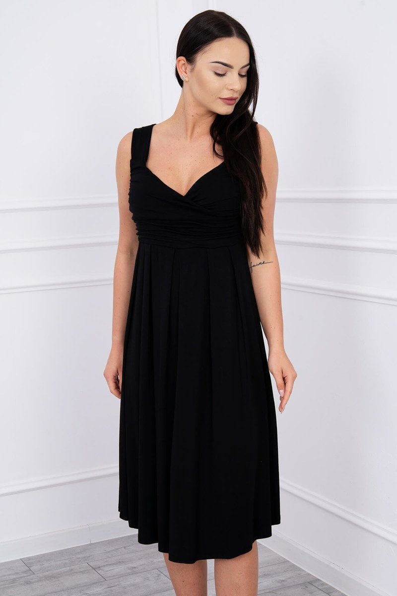Black dress with wide straps
